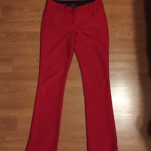 Red Straight Leg Express Sz 4 Pants